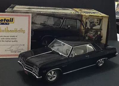 Exact Detail 1/18 Scale WCC505A - 1965 Chevrolet Chevelle Z16 - Tuxedo Black#434 • $99.99