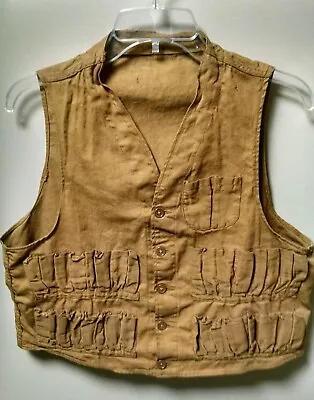 Vintage Light Weight Canvas Hunting Vest (shotgun Shell Holder) • $16.50