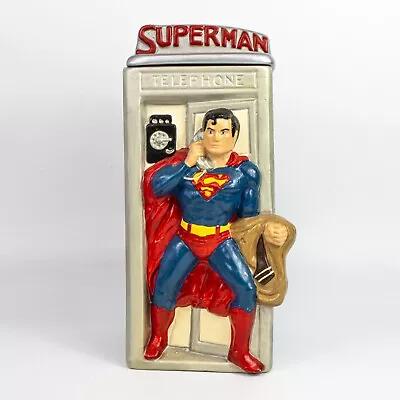 Vintage 1978 DC Comics Superman Phone Booth Cookie Jar - Original SILVER • $150