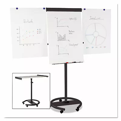 MasterVision 360 Multi-Use Mobile Magnetic Dry Erase Easel 27 X 41 Black Frame • $343.65