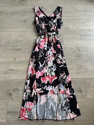 Wallis Petite  Womens Dress Size 10 Black/floral Maxi • £7