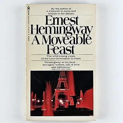 A Moveable Feast Ernest Hemingway 1970 Paperback Classic F. Scott Fitzgerald • $14.99
