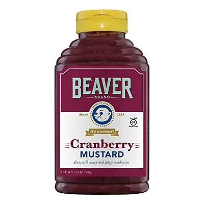 Beaver Cranberry Mustard 13 Ounce Squeeze Bottle (Pack Of 6) • $33.99