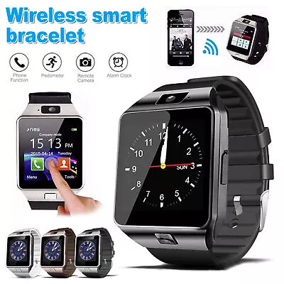 $23.99 • Buy Waterproof Bluetooth Touch Screen Smart Watch Camera For IPhone Android Samsung