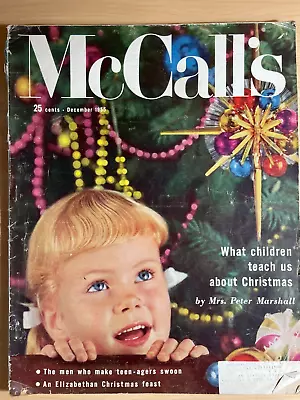 McCALL's MAGAZINE December 1955 Betsy McCall Paper Doll Christmas Surprise • $12