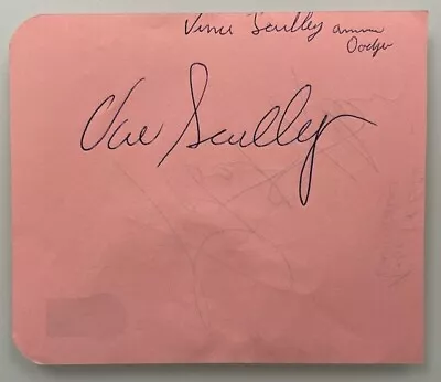 Vin Scully Signed Album Page W/ Klein On Back Voice Of Dodgers Beckett LOA • $18.50