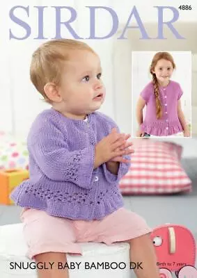 £6.49 • Buy Sirdar Knitting Pattern - Snuggly Baby Bamboo DK, Jackets 4886