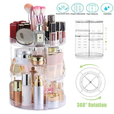 360 Rotating Makeup Organizer Adjustable Shelf Rotatable Cosmetic Organizer USA • $15.19