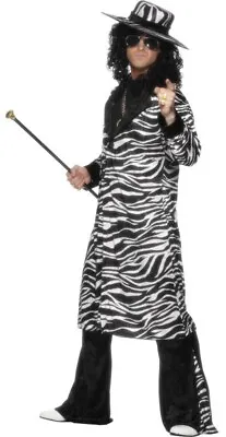 Mens Pimp Daddy Zebra Suit Medium 1970s • £39.95