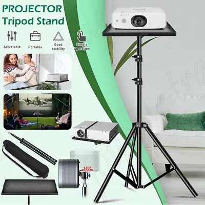 $38.95 • Buy Projector Adjustable Tripod Stand Laptop Stand Bracket Holder With Tray 52-140cm