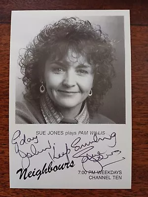 SUE JONES *Pam Willis* NEIGHBOURS SIGNED FAN CAST PHOTO CARD FREE POST • £29.99