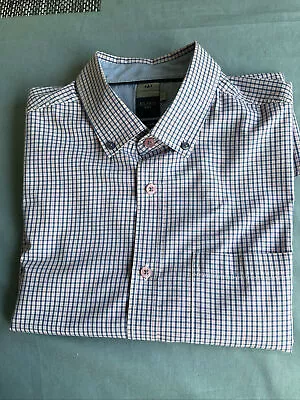 £4.99 • Buy Atlantic Bay Red Check Large Short Sleeved Shirt