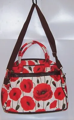  Womens Fashion Canvas Tote Shopping Bag Design Poppies & Ladybird • £27.99