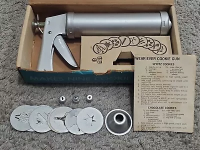 Vintage Wear Ever Cookie Gun With Thickness Control And Accessories  • $24.99