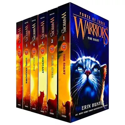 Erin Hunter Warriors Cat Series 3 Power Of Three Books 1 - 6 Collection Set • £20.70