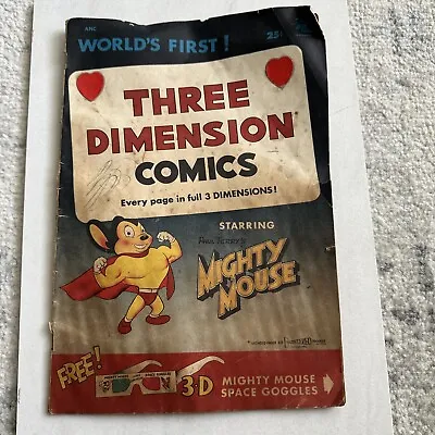 RARE WORLD’S FIRST 3D COMICS MIGHTY MOUSE SEPT 1953 No Glasses In Ok Condition • $15.99