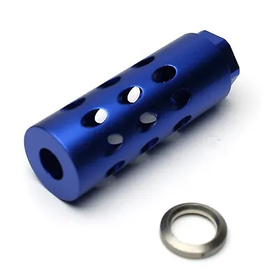 Anodized Aluminum 14x1 LH Thread Pitch Muzzle Brake For 7.62x39 - Dark Blue • $19.99