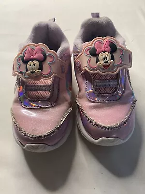 Disney Minnie Mouse Shoes Toddler Little Girls Size 8 Unicorn Pink Metallic • $8