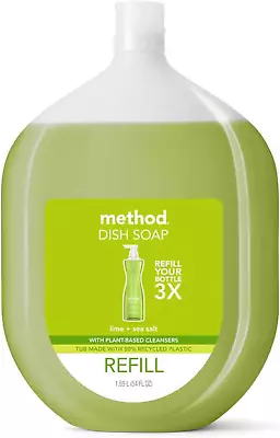 Method Dish Soap Refill Lime + Sea Salt Recylable Bottle Biodegradable Formu • $19.99