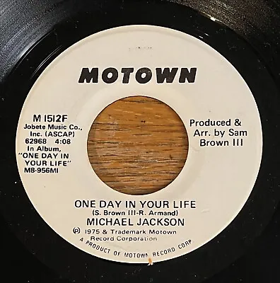 MICHAEL JACKSON - ONE DAY IN YOUR LIFE  45rpm PROMO MOTOWN (1975) Near Mint • $12