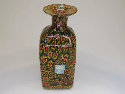 Vintage Millefiori Murine Murano Bud Vase 1950s Era Possibly Fratelli Toso • $100