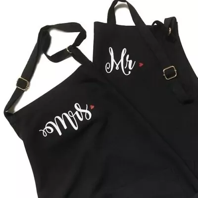 Mr And Mrs Aprons For Couples. New. For Cooking Gardening Gifts Anniversary Chef • £32.80