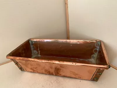 Copper Planter. Vintage. Window Sill. Outdoors. Trough. Heavy. Arts & Crafts  • $145.87