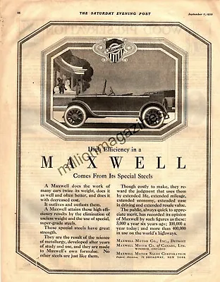 $9.30 • Buy 1920 Maxwell  Touring  Original Ad - Scarce Image - Tarrytown NY