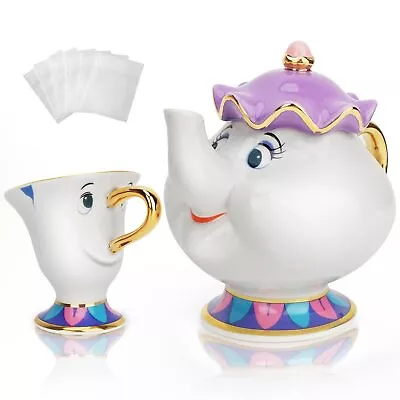 Mrs Potts Teapot Disney Beauty And Beast Teapot & Mug Mrs Potts And Chip Tea ... • $41.99