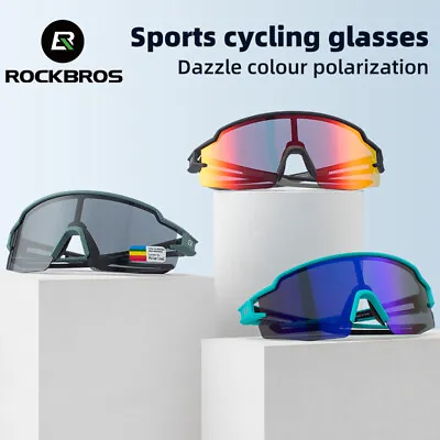 ROCKBROS Bike Half Frame Polarized Glasses Cycling UV400 Glasses MTB Sunglasses • $25.99