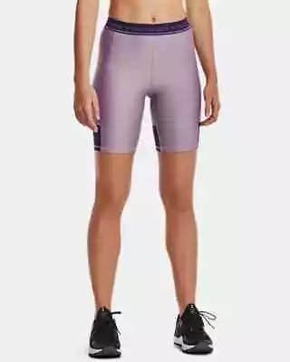 Under Armour Women's Heatgear Project Rock Bike Shorts Purple#1373588-nwt • $34.99