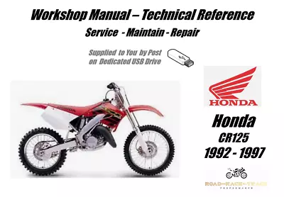 Workshop Manual USB Honda CR125  1992 - 1997 • $18.64