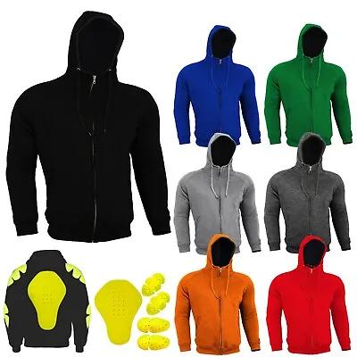 Men Motorcycle Riding Protective Fleece Hoodie Motorbike Racing Armoured Hoodies • $49.67