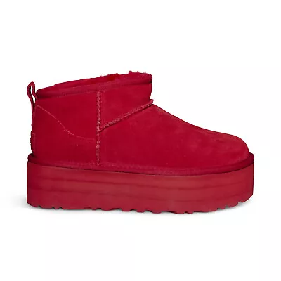 Ugg Classic Ultra Mini Platform Samba Red Suede Women's Boots Size Us 7/uk 5 New • $169.99