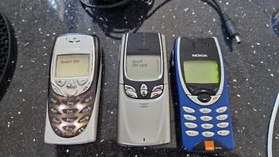 £45 • Buy RETRO NOKIAS 8210 Blue/Silver. Nokia 8850 Metal Silver. Nokia 8310 Black/ Grey
