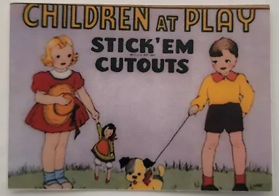 Children At Play Stick 'Em Cutouts Multicolor Vintage Themed Sticker Decal Cute  • $2.99
