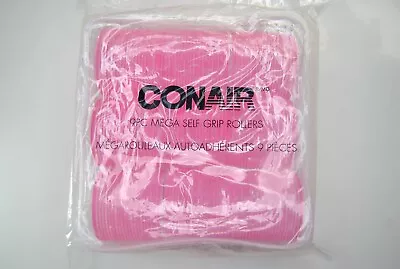 Conair 9 Piece Mega Self Grip Rollers Pink Mesh With Storage Case • $9.99