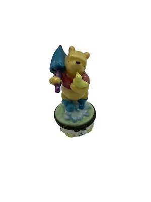 Disney Porcelain Hinged  Box Midwest Of Cannon Falls Classic Pooh Rainy Ducky • $15