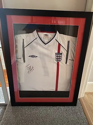 England Shirt Signed By David BeckhamFramed. • £450