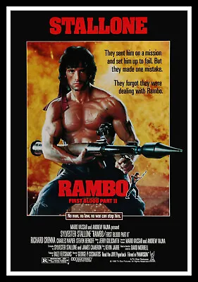 Rambo 2 Movie Poster Print & Unframed Canvas Prints • $23.95