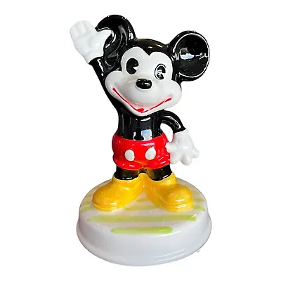 VTG SCHMID BROS. Disney Pie Eye Mickey Mouse Ceramic Music Box Made In Japan • $14.99