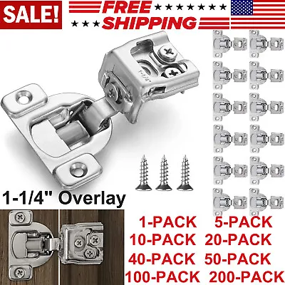 1-1/4 '' 108° Overlay Close Cabinet Hinges Kitchen Door Concealed Hinges Lot • $185.88