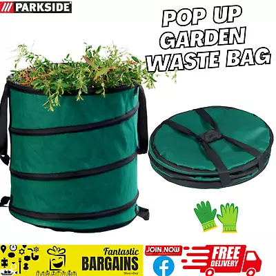 Parkside Pop Up Garden Waste Bag Sturdy Stable Self Expanding Compact Storage • £9.99