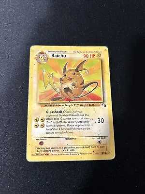 Pokémon TCG Raichu Fossil 29 Regular Unlimited Rare • $1.49