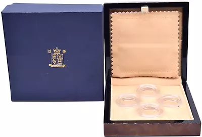 Royal Mint Gold Full Sovereign X 4 Mahogany Wood Display Presentation BOX [D] • £99.95