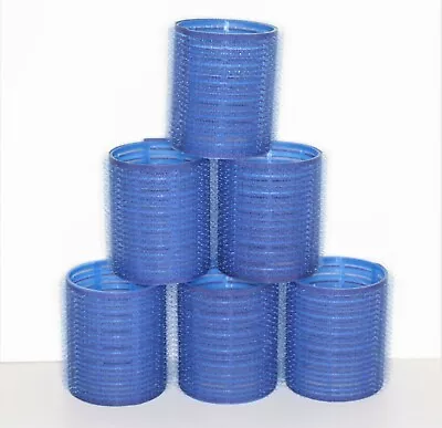 6 X THERMAL SELF GRIPPING ROLLERS Blue 2 Inch NEW W/o Package • $12.99