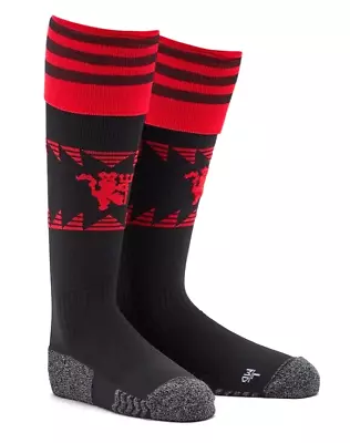 Adidas Manchester United FC 2022/23 Home Socks Men's Black/Red Size-. XS (2H-4) • £14.99