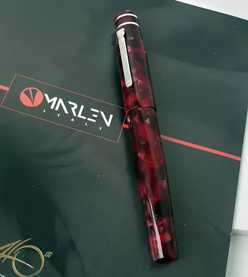 Marlen Ulysses Italian Fountain Pen | Resin Silver | F M Or B Nib On Request • $135