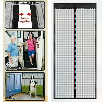 11 Size Magnetic Curtain Door Mesh Fastening Mosquito Fly Bug Insect Net Screen • £17.38