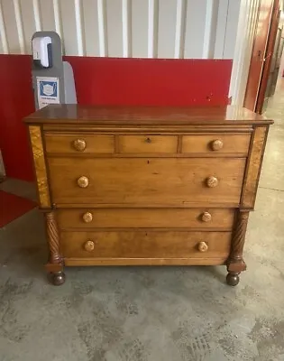 Antique Late Victorian / Early Edwardian Chest Of Drawers With Original Key. • £265